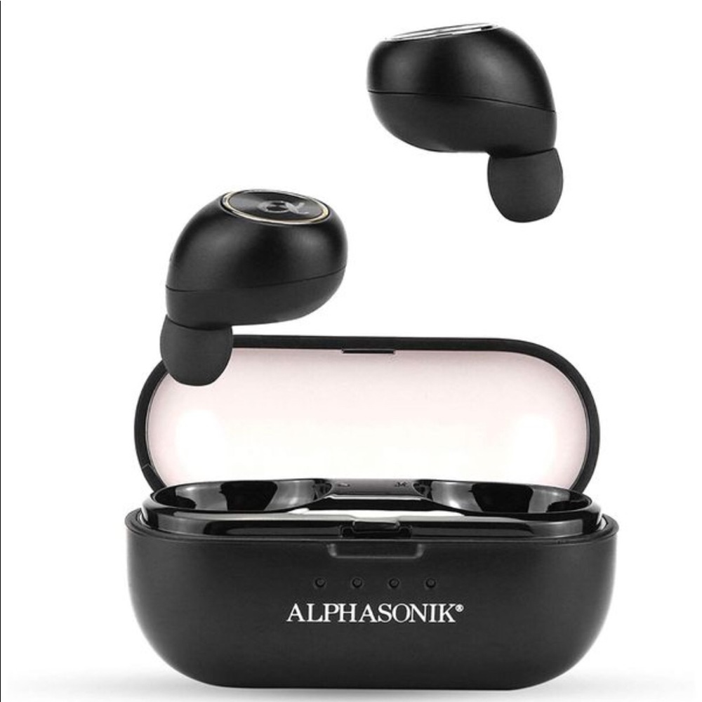 Alphasonik BLACK True Wireless Earbuds Bluetooth